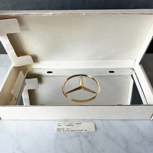 Mercedes-Benz Chrome Mirror License Plate Gold Star Logo 3D Vanity Tag #1260CG - Picture 1 of 8