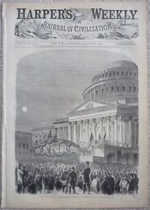 1862 Harper's Weekly August 23, Civil War, Harrison's Landing, Richmond Map - Picture 1 of 9