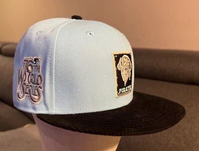 Pittsburgh Pirates New Era 59FIFTY Lids Blue Black Corduroy Bill Hat Cap 7 1/2 - Image 1 of 4