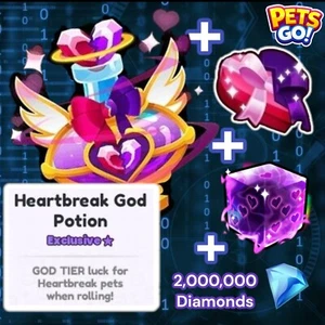 Heartbreak God Potion + Heartbreak Present + Plasma Board Game Dice + 2M Diamond - Bild 1 von 1