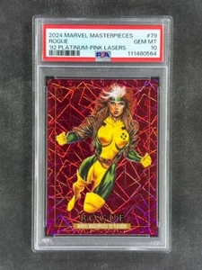 2024 SkyBox Marvel Masterpieces #79 Rogue '92 Platinum Pink Lasers /992 PSA 10 - Picture 1 of 2