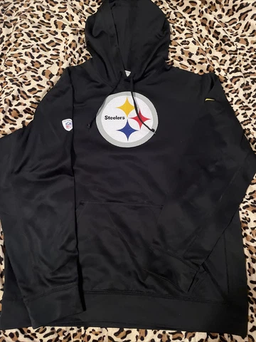 Pittsburgh Steelers Nike Therma-Fit Hoodie NFL On Field Apparel Sz large EUC Cover