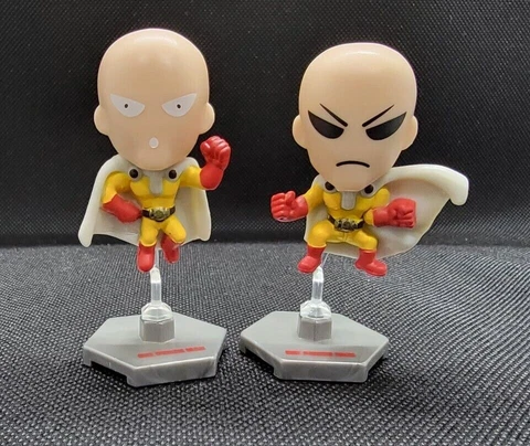 2016 Loose One Punch Man Original Minis SAITAMA Flying White Black Eyes Lot of 2 Cover