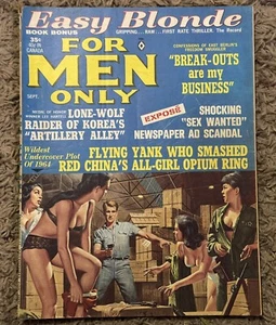 Vintage For Men Magazine Sept. 1964 Adventure Action Entertainment - Imagen 1 de 5