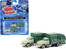 1957 CHEVROLET GARBAGE TRUCK IRONWOOD 2 PC SET 1/160 N CLASSIC METAL WORKS 50409