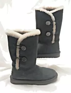 Koolaburra By UGG Kinslei Size 7 Tall Gray Suede Faux Fur Boots 1096409 - Picture 1 of 10