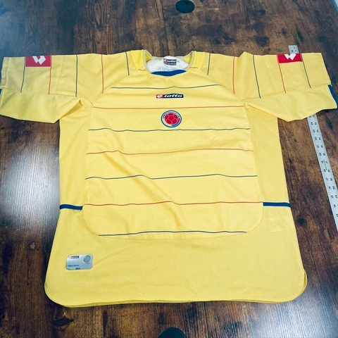 COLOMBIA VTG 2004/07 Lotto Home Football Shirt Mens XL Vintage Soccer Jersey Cover