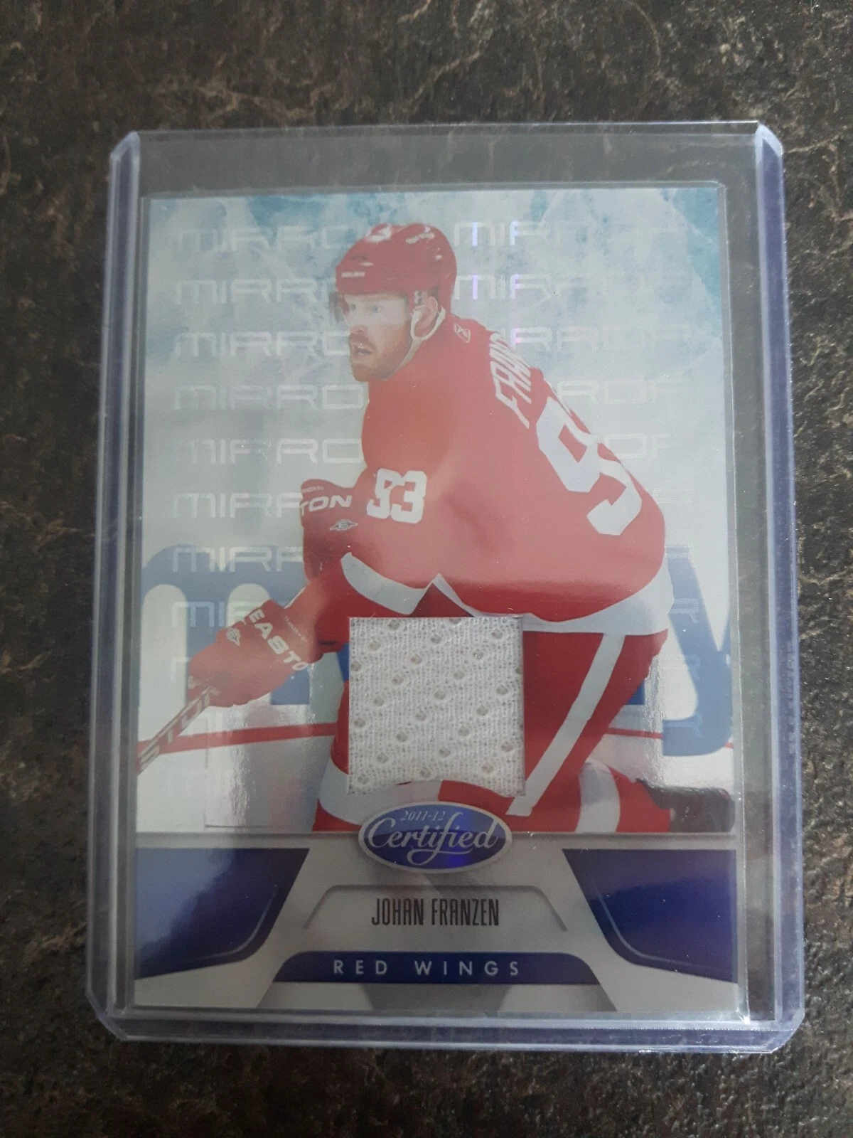 2011-12 Panini Certified Mirror Jersey 45/99 Johan Franzen Card# 138