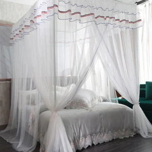 Summer Netting For Bed Mosquito Net With Frames Simple Pattern Palace Style New - Picture 1 of 36
