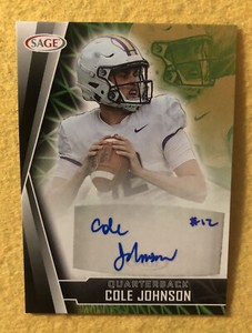  2022 Sage Cole Johnson RC Auto James Madison Dukes #A-CJ2