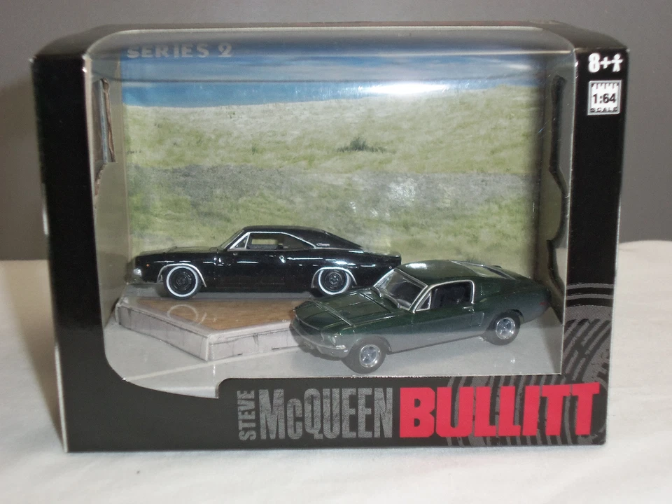 GREENLIGHT 56020 BULLITT STEVE MCQUEEN FORD MUSTANG + DIORAMA DIECAST CAR BADDIE Foto 1 de 1