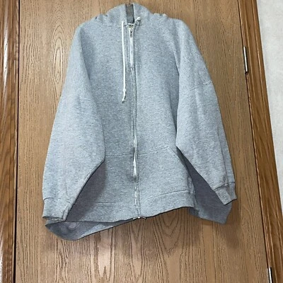 Vintage Tultex full zip hoodie gray mens size 4x has flaws e1650 - Image 1 of 4