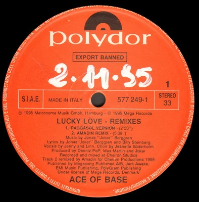 ACE OF BASE - Lucky Love (remixes) - Polydor - 1995 - Italy - 577 249-1 - Image 1 of 2