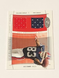 Lee Evans 2004 Hot Prospects Double Team Dual Jersey Rookie /100 Buffalo Bills