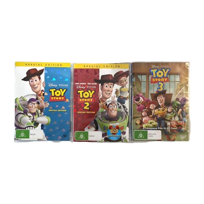 Toy Story DVD Bundle 1 2 3 Special editions 2 new sealed R4 disney pixar kids - image 1 of 4