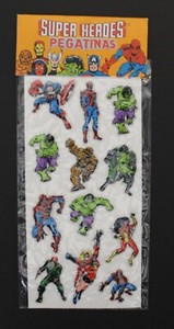1981 MARVEL SUPER HEROES Puffy Stickers Spanish Vintage New Old Store Stock #3