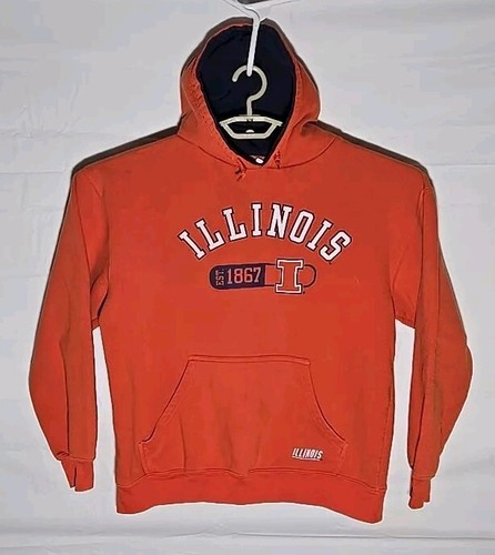 VETEMENTS ProEdge University of Illinois Est.1867 Pullover Felpa con Cappuccio Grande Arancione