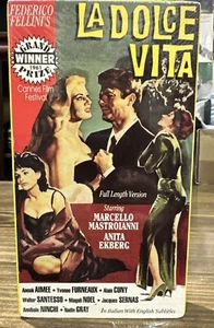 La Dolce Vita VHS Full Length Version Cannes Film Festival Winner NEW SEALED - Picture 1 of 3