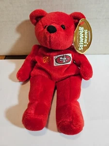 JERRY RICE - 1999 Salvino's Bammers Plush Beanie Bear - New With Tag - 49'ers - Picture 1 of 3