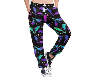 Unisex Multicolor Galaxy Murciélagos Stars Polar Estampado Pantalones Deportivos - Imagen 1 de 3