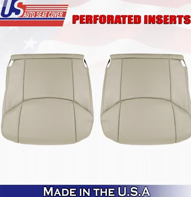 2011 For Toyota Avalon Driver & Passenger 2 Bottom Perforated Leather Covers Tan - Image 1 of 4