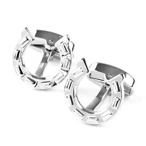 Silver Horseshoe Cufflinks - Picture 1 of 9