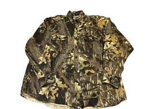 Vintage Jerzees Outdoors Button Up Shirt Camouflage Men’s Large - Picture 1 of 9