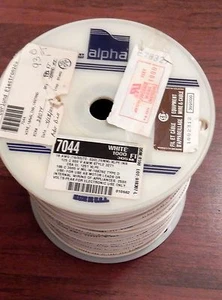 Wire, Hook-Up; 18 AWG (16/30), XLPE (Polyolefin) Insulation, 930’, White (New) - Picture 1 of 1