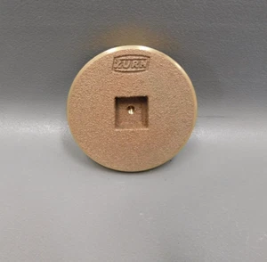 Zurn 3-1/2" Commercial Floor Cleanout Plug Nickel Bronze Brass Countersunk 3.5" - Imagen 1 de 3