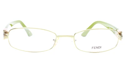 Gafas Fendi F905 317 plata verde metal diseñador Italia 52 mm Foto 1 de 4