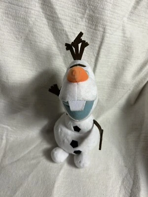 Disney Frozen 2 Olaf The Snowman 8" Plush Toy Glitter Snowflakes On Body - Image 1 of 4