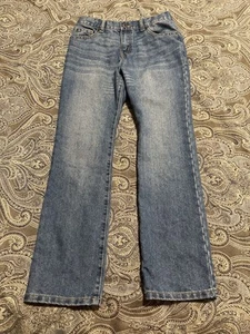 Crazy 8 Straight Leg Adjustable Waist Boys Size 12 Denim Jean Zip Up School - Picture 1 of 6