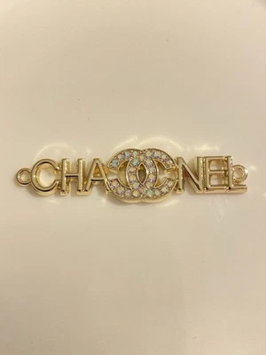 Chanel Zipper Pull Button Stamped Connector Charm - Image 1 of 3