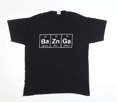 Fruit of the Loom Women Black L Funny Science Print T-Shirt - Изображение 1 из 4