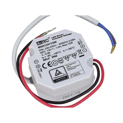 Mini Alimentatore Trasformatore Impermeabile IP67 12V 12W 1A Per Striscia Led 49 - Immagine 1 di 3