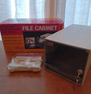 Multimedia Disk Diskette Security Storage Box 5.25" Locking Key Drawer Vtg Pengo - Photo 1/9