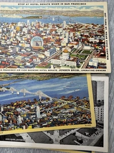 LOTE DE POSTALES VINTAGE DE SAN FRANCISCO/16 lino Golden Gate Oakland Bay Hotel Senado - Imagen 1 de 18