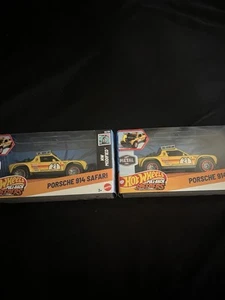 Lot Of 2 Hot Wheels Pull Back Speeders Porsche 914 Safari W/ Treasure Hunt Logo - Picture 1 of 3
