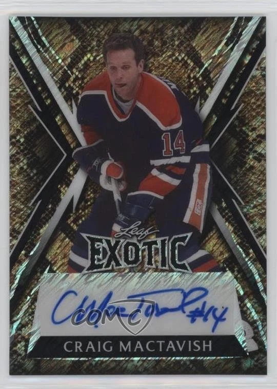 2024 Leaf Metal Legends Exotic Snake Diagonal Shimmer 1/8 Craig MacTavish Auto - Image 1 of 3
