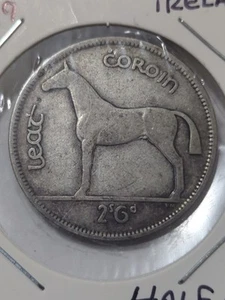 Ireland 1939 Silver Half Crown Coin Old Irish 1/2c- L765 - Picture 1 of 3
