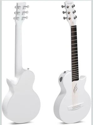 Enya Nova Go Carbon Filber 36” Acoustic Guitar, White /travel Lightweight W/bag - Image 1 of 4
