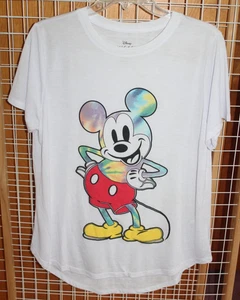 Junior Disney Mickey Mouse Tie Dye Mickey Grafik T-Shirt Tee weiß Gr. XXL (19) - Bild 1 von 5