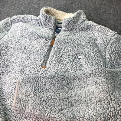Southern Shirt Co. Pullover Sherpa Gris Cuarto Cremallera Para Mujer Grande Foto 1 de 4