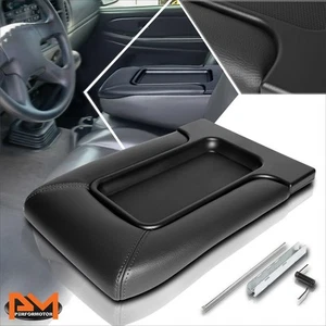 Black OE Center Console Lid Repair Kit Arm Rest Cover for 01-07 Silverado/Sierra - Picture 1 of 6