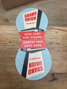Vintage Grand Union Super Market Advertising Sewing Needles Kit Holder Bin - Bild 1 von 4