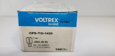 Terminales no aislantes VOLTREX CFS-TO-1425, 16-14 AWG (CAJA DE 100) NUEVO EN CAJA Foto 1 de 4