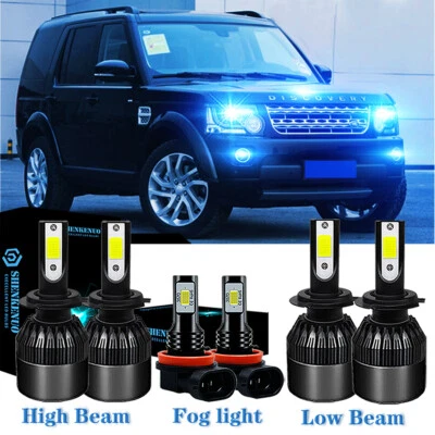 Para Land Rover LR3 2005-2009 8000K LED Faro Alto y Bajo + Kit Bombillas Antiniebla Foto 1 de 4