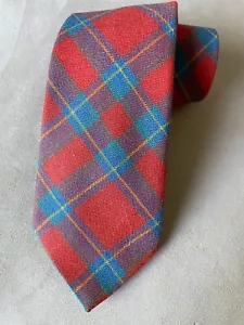 Corbata clásica escocesa de lana escocesa a cuadros para hombre de Ingles Buchan Prep Ivy usada en excelente estado - Imagen 1 de 1