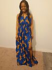 Ankara dress african dress ankara african print  maxidress size 8 10 12 14 16 18