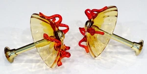 2 Vintage MURANO Mid-Century Modern ART GLASS Drapery CURTAIN Hold TIE BACKS mcm - Picture 1 of 9
